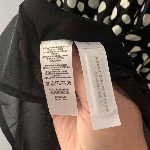 Ann Taylor size medium new tiered maxi dress Black Polka Dot square cute - Picture 8 of 9